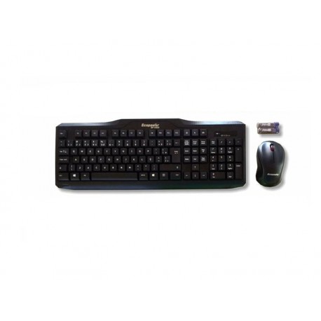 KIT TECLADO E MOUSE SEM FIO ECOPOWER EP-K603 - PRETO