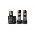 TELEFONO PANASONIC INALAMBRICO KX-TGC363 C/IDENTIFICADOR /SECR/3 TUBO/NEGRO 110V
