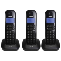 TELEFONE VTECH VT680-3 - BINA - 6.0 - BIVOLT - 3 FONES - PRETO