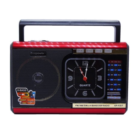 RADIO ECOPOWER EP-F217 RECARGABLE/USB/FM/AM/BT