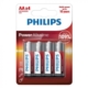 PILHA ALKALINA PHILIPS AA / 4 PCS