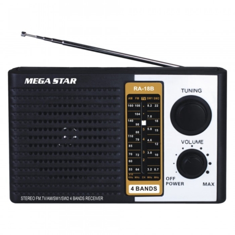 RADIO MEGASTAR RA-18 4 BANDAS - 2V