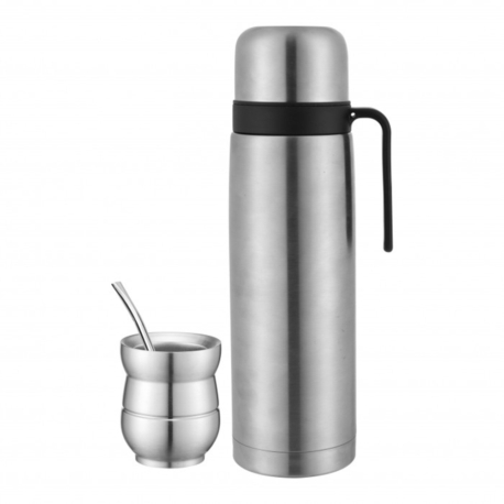 TERMO MEGASTAR INOX 1L+GUAMPA/BOMBILLA TM12