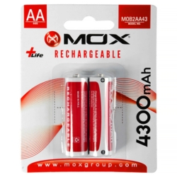 PILHA RECARREGAVEL MOX AA 4300MA / 2 PCS