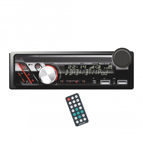 RADIO CAR MEGASTAR CDX-384BT USB/SD/BLUETOOTH