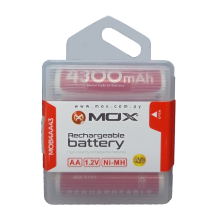 PILA RECARGABLE MOX AA 4300MA / 4 PCS