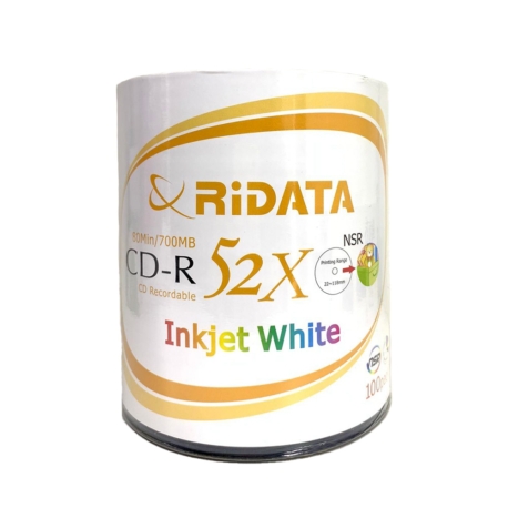 CD-R RIDATA TUBO PARA IMPRESSÃO 100