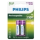 PILHA RECARREGAVEL PHILIPS AA 2500MA / 2 PCS