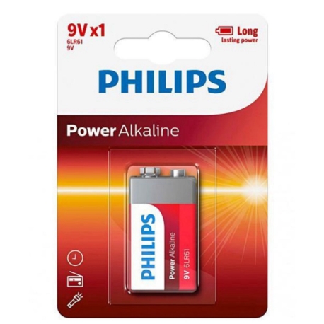 BATERIA PHILIPS 9V ALKALINA