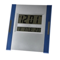 RELOJ DE PARED KENKO - KK-3886N - CUADRADO - TEMPERATURA - GRANDE