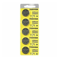 BATERIA CR2025 TOSHIBA CARTELA CON 05 UNIDADES CR 2025