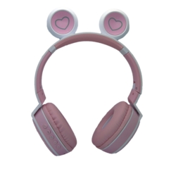 FONE DE OUVIDO LUO LU-985 PANDA BLUETOOTH/LED/PINK