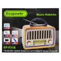 RADIO ECOPOWER EP-F31 RECARGABLE/USB/BLUETOOTH