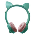 AURICULAR AKZ-K23 / BLUETOOTH / LED / VERDE