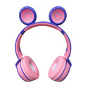 AURICULAR LUO LU-985 / BLUETOOTH / LED / LILA