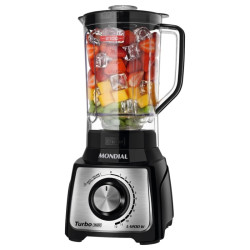 LIQUIDIFICADOR MONDIAL L-1200Bi TURBO/INOX/BLACK/220V