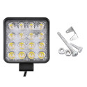 FAROL DE MILHA LED CUADRADO 16LEDS EL-042