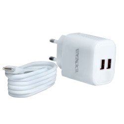 CARGADOR SATE A-R401 10W 2-USB-A/CABO USB - TYPE-C