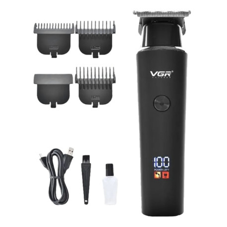 BARBEADOR VGR V-937 PARA BARBA E CABELO/LED/BLACK