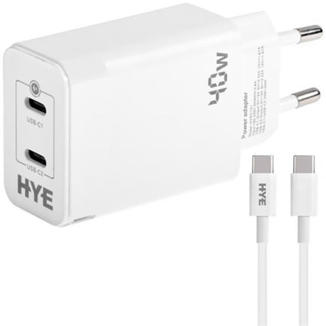 CARGADOR HYE HEYC121C / 40W / USB-C - USB-C