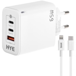 CARREGADOR HYE HYEC79L / 65W / USB-C - LIGHTNING