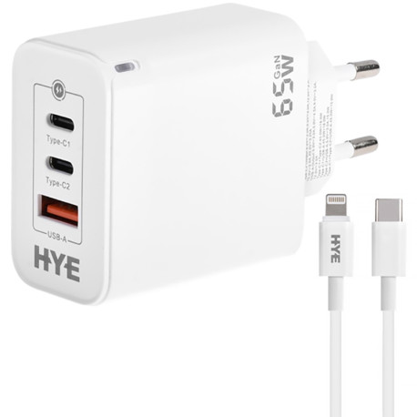 CARREGADOR HYE HYEC79L / 65W / USB-C - LIGHTNING