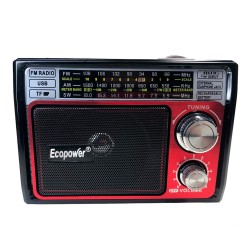 RÁDIO ECOPOWER EP-F35/GRAVAÇÃO/USB/MICRO SD/BLUETOOTH