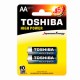 PILHA ALKALINA TOSHIBA AA X2