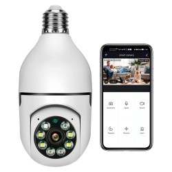 CAMERA IP SMART LUO BASE E27 GIRATORIO MICRO SD V380