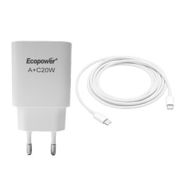 CARREGADOR ECOPOWER EP-7090 1 USB C 3.0A 20W