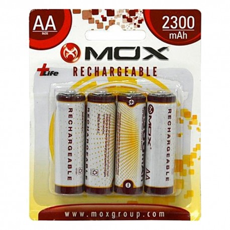 PILHA RECARREGAVEL MOX AA 2300MAH / 4 PCS