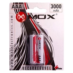 PILA RECARGABLE MOX AAA 3000MAH / 2 PCS