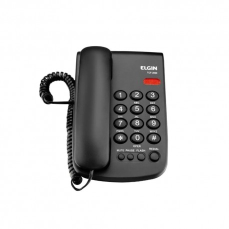 TELEFONE ELGIN TCF-2000 COM FIO / PRETO