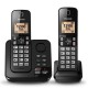 TELEFONO PANASONIC INALAMBRICO KX-TGC362 C/IDENTIFICADOR SECR/2TUBO/NEGRO/110V