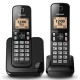 TELEFONE PANASONIC KX-TGC352 - COM BINA - PRETO - 110V - 2 UNIDADES