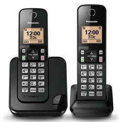 TELEFONO PANASONIC INALAMBRICO KX-TGC352 C/IDENTIFICADOR 2TUBO NEGRO 110V