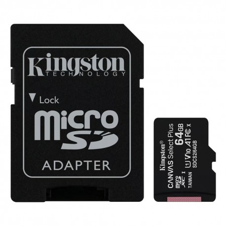 MEMORIA CLASE 10 MICRO SD KINGSTON 64GB 100MB/S