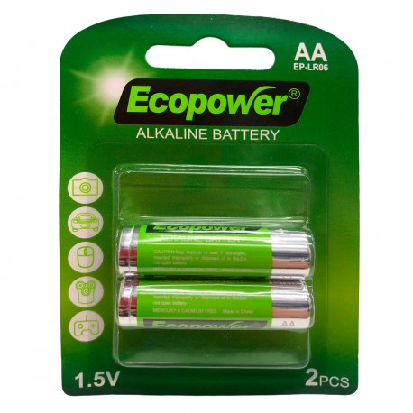 PILA ALCALINA ECOPOWER AA EL-LR06 / 2 PCS