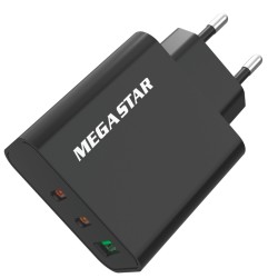 CARGADOR MEGASTAR CH650 USB 65W 2 USB C BIVOLT