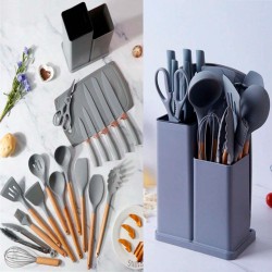 KIT COZINHA UTENSILIOS SILICONE 19-P€S