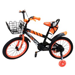 BICICLETA INFANTIL S1221 ARO 16 - NEGRO/NARANJA