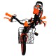 BICICLETA INFANTIL S1221 ARO 16 - NEGRO/NARANJA