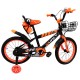 BICICLETA INFANTIL S1221 ARO 16 - NEGRO/NARANJA