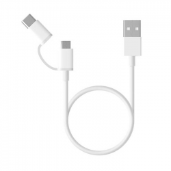 CABLE USB CELULAR XIAOMI 2 IN 1 USB TIPO-A A TIPO-C + MICRO USB