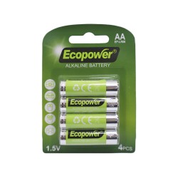 PILA ALCALINA ECOPOWER EP-LR06 AA / 4 PCS