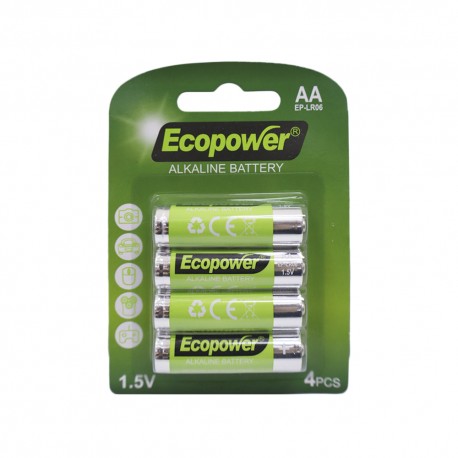 PILA ALCALINA ECOPOWER EP-LR06 AA / 4 PCS