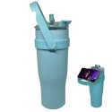 VASO TERMICO CON SUPORTE PARA CELULAR 1200ML