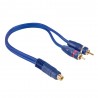 CABLE RCA "Y" (2M - 1F) MEGASTAR - AZUL