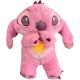 BONECO PELUCIA STITCH QUE RESPIRA - CON PILHA AAA 3 - ROSA