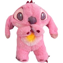 BONECO PELUCIA STITCH QUE RESPIRA - A PILHA AAA 3 - ROSA
